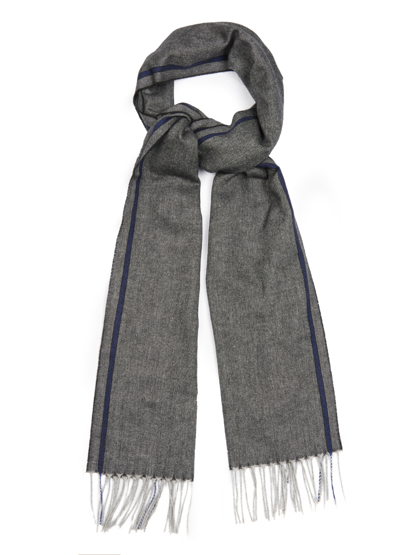 Ermenegildo zegna grey silk and cashmere blend scarf gray product 1 969773600 normal