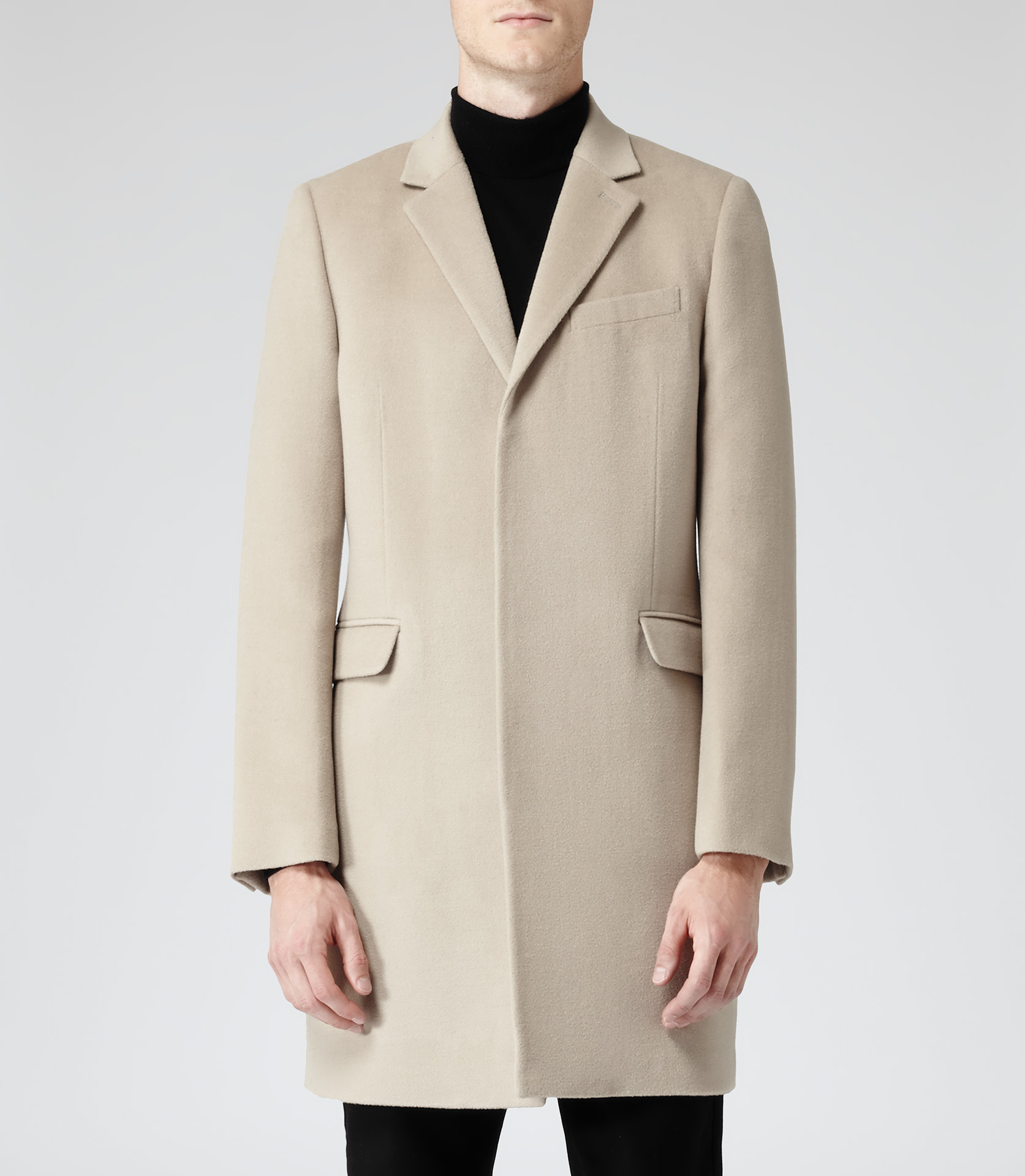 Reiss beige vassal single breasted wool coat product 1 23471039 4 612214832 normal